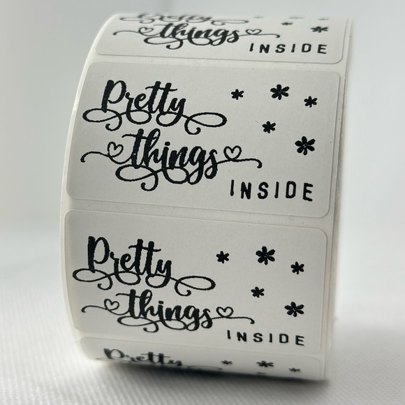 Pretty Things Inside label | Thank you sticker | shipping supplies 2in NEW - Picture 4 of 6